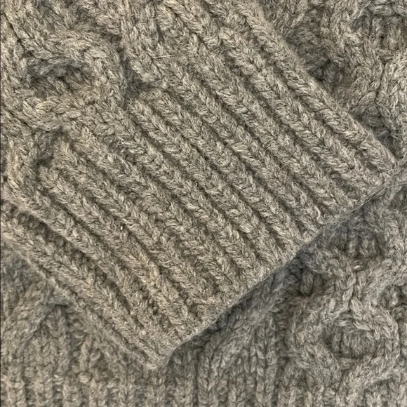 Hill House The Kennedy Sweater gray Fisherman Knit Rory Gilmore Sweater XS SMALL - Picture 5 of 9